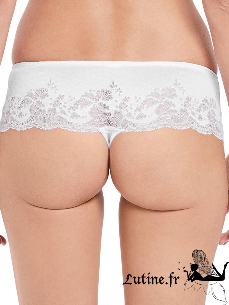 Tanga dentelle blanche WACOAL LACE AFFAIR sur