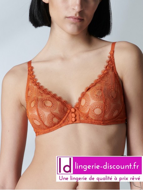 SIMONE PERELE UTOPIA Soutien-gorge décolleté plongeant Ambre Jaipur