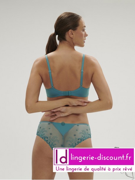 SIMONE PERELE DELICE Soutien-gorge armaturé décolleté plongeant Bleu Atoll